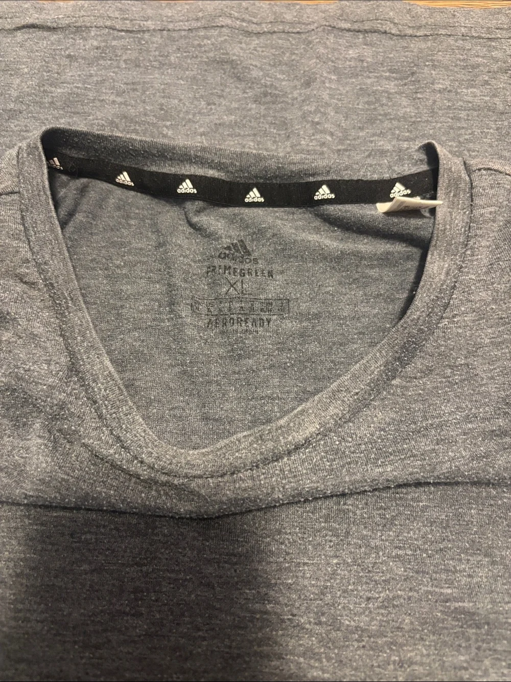 men’s gray and white adidas t shirt